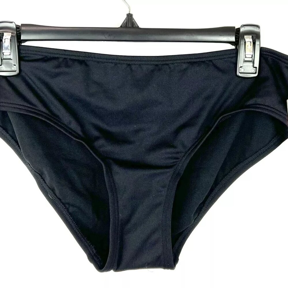 TYR Women’s Black Solid Midrise Bikini Bottom Size 14